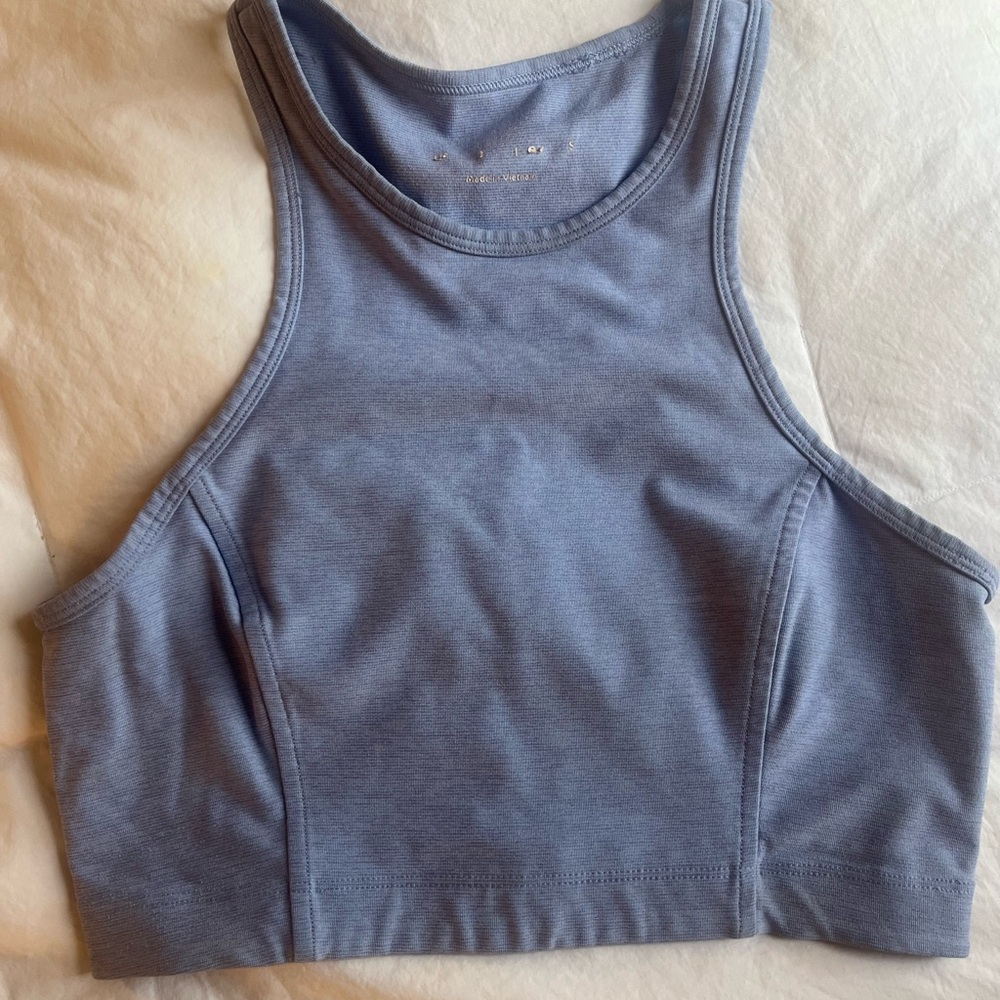 Blue Athletic Crop Top